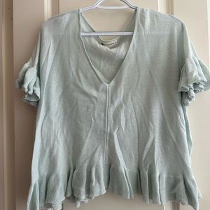 Ruffle Mint Shirt